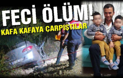 İznik'te TIR ile otomobil kafa kafaya çarpıştı. 