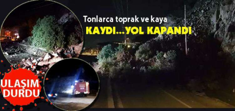 Armutlu yolunda heyelan!