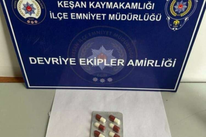 Keşan'da  sentetik ecza ele geçirildi
