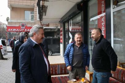 Başkan Palancıoğlu'na Hunat Mahallesi esnafından yoğun ilgi