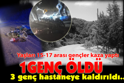 Köy yolunda motosiklet kazası