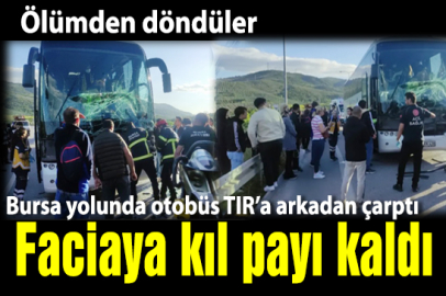 Verilmiş sadakaları varmış...Otobüs TIR'a arkadan çarptı..