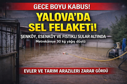 Yalova'nın doğusunu sel vurdu