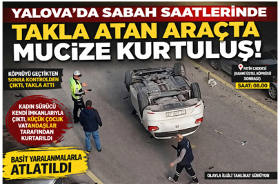 Yalova’da sabah saatlerinde meydana gelen trafik kazası