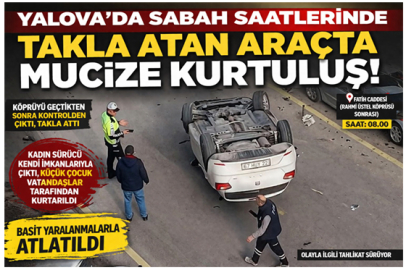 Yalova’da sabah saatlerinde meydana gelen trafik kazası