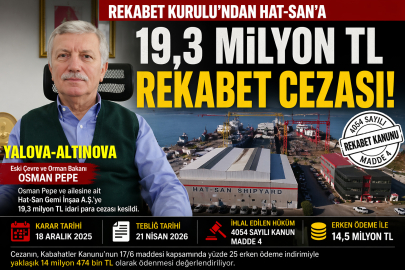 REKABET KURULU’NDAN HAT-SAN’A 19,3 MİLYON TL CEZA