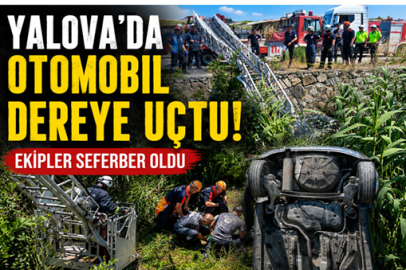 Otomobil Dereye Uçtu
