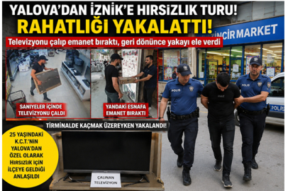 YALOVA'DAN İZNİK'E HIRSIZLIK TURU