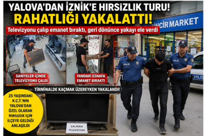 YALOVA'DAN İZNİK'E HIRSIZLIK TURU