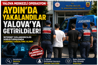Aydın'da Yakalanan 2 Şüpheli Yalova'ya Getirildi