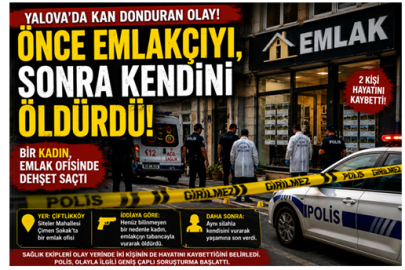 ÖNCE EMLAKÇIYI, SONRA KENDİNİ ÖLDÜRDÜ