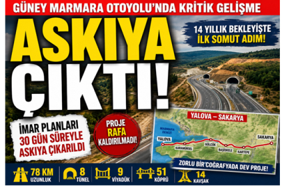 GÜNEY MARMARA OTOYOLU İMAR PLANLARI ASKIDA!