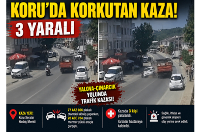 KORU’DA KORKUTAN KAZA! 3 YARALI