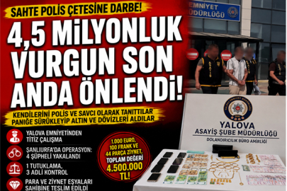 4,5 MİLYONLUK VURGUN SON ANDA ÖNLENDİ