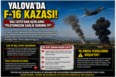 YALOVA'DA F-16 KAZASI!