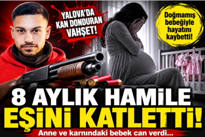 Eşini ve doğmamış bebeğini katletti..!