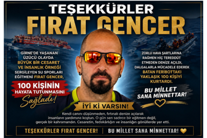 100 CANA DOKUNAN KAHRAMANLIĞA TEŞEKKÜR EDİYORUZ