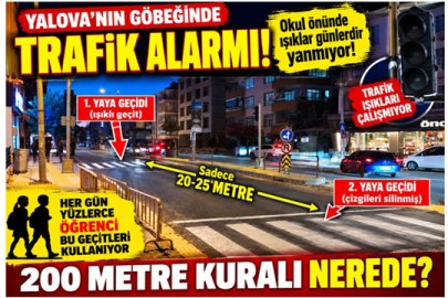 Yalova’nın göbeğinde trafik alarmı: