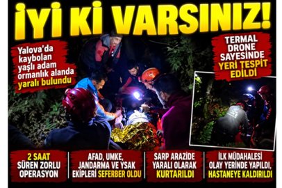 TERMAL DRONE’LA GELEN HAYATİ SİNYAL: YAŞLI ADAM ORMANDA YARALI BULUNDU