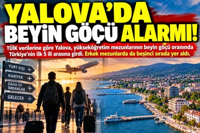 YALOVA BEYİN GÖÇÜNDE TÜRKİYE BEŞİNCİSİ!