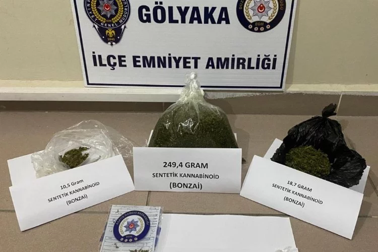 Düzce Gölyaka'da uyuşturucuya 1 tutuklama